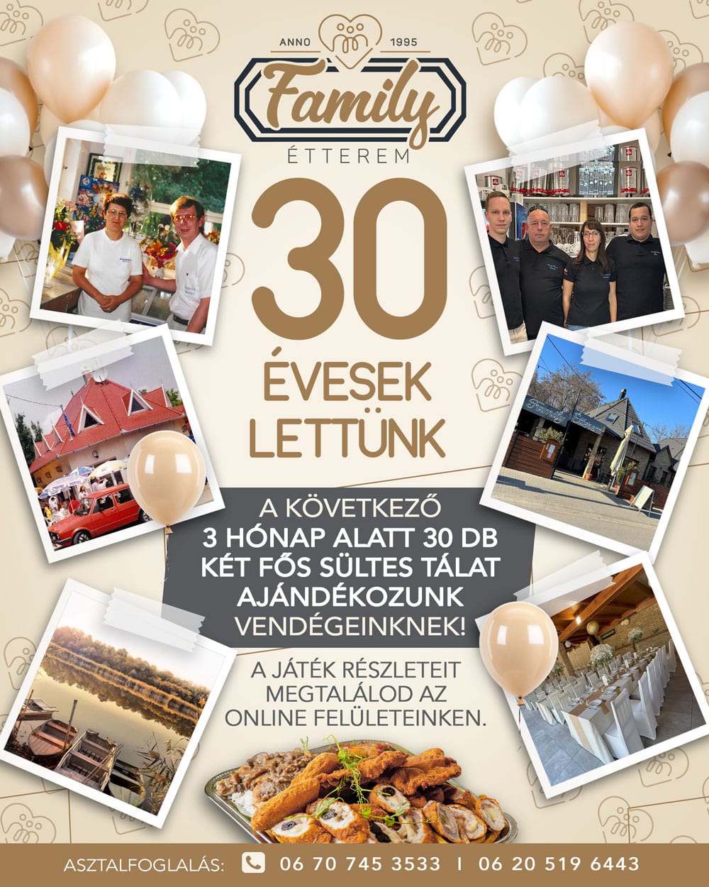 30 éves a Family Étterem Family Étterem Szelidi Tó Dunapataj Étterem Restaurant